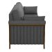 Sofá Decorativo 3 Lugares 222cm Market Linho Chumbo G45 - Gran Belo