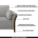 Sofá Decorativo 3 Lugares 222cm Market Linho Cinza G45 - Gran Belo