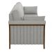 Sofá Decorativo 3 Lugares 222cm Market Linho Cinza G45 - Gran Belo