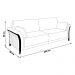 Sofá Decorativo 3 Lugares 222cm Market Linho Cru G45 - Gran Belo