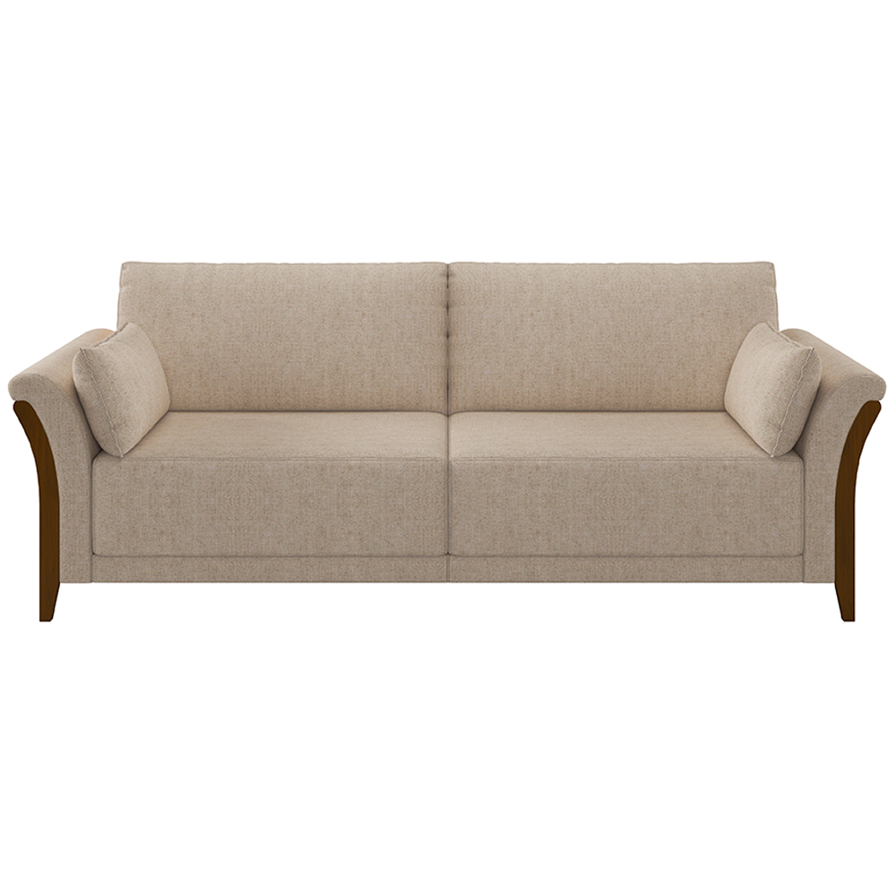 Sofá Decorativo 3 Lugares 222cm Market Linho Cru G45 - Gran Belo