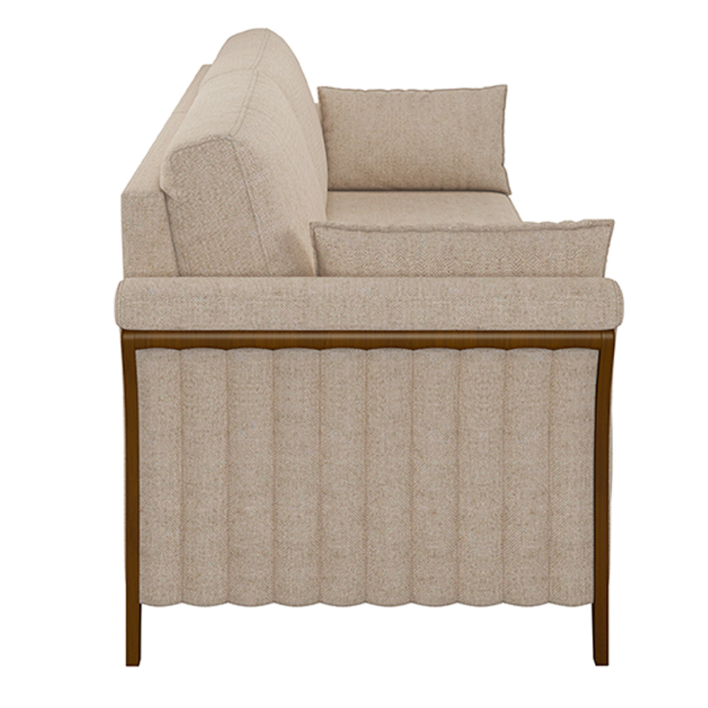 Sofá Decorativo 3 Lugares 222cm Market Linho Cru G45 - Gran Belo