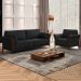 Sofá Decorativo 3 Lugares 222cm Market PU Preto G45 - Gran Belo