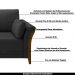 Sofá Decorativo 3 Lugares 222cm Market PU Preto G45 - Gran Belo