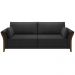 Sofá Decorativo 3 Lugares 222cm Market PU Preto G45 - Gran Belo