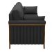 Sofá Decorativo 3 Lugares 222cm Market PU Preto G45 - Gran Belo