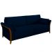 Sofá Decorativo 3 Lugares 222cm Market Veludo Azul Marinho G45 - Gran Belo