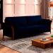 Sofá Decorativo 3 Lugares 222cm Market Veludo Azul Marinho G45 - Gran Belo