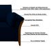 Sofá Decorativo 3 Lugares 222cm Market Veludo Azul Marinho G45 - Gran Belo