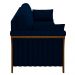 Sofá Decorativo 3 Lugares 222cm Market Veludo Azul Marinho G45 - Gran Belo