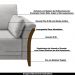Sofá Decorativo 3 Lugares 222cm Market Veludo Cinza G45 - Gran Belo
