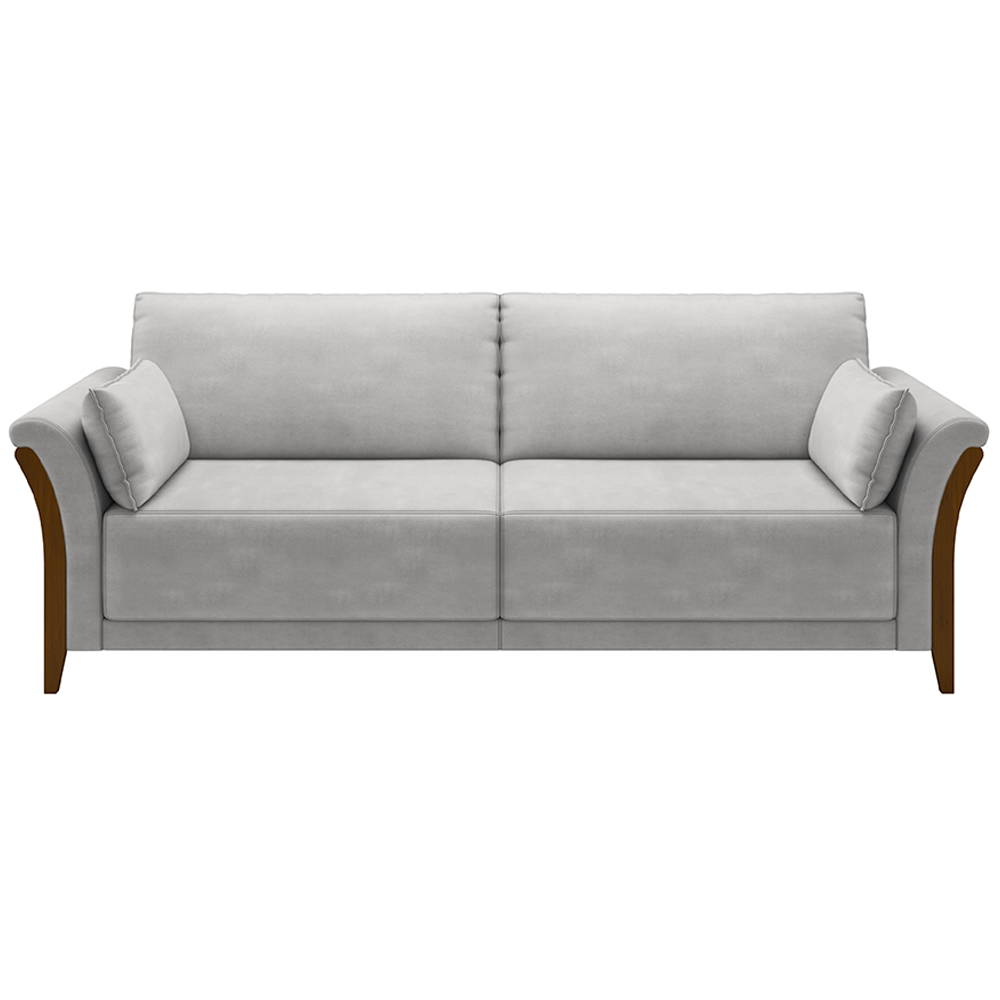 Sofá Decorativo 3 Lugares 222cm Market Veludo Cinza G45 - Gran Belo