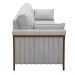 Sofá Decorativo 3 Lugares 222cm Market Veludo Cinza G45 - Gran Belo