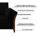 Sofá Decorativo 3 Lugares 222cm Market Veludo Preto G45 - Gran Belo