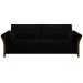 Sofá Decorativo 3 Lugares 222cm Market Veludo Preto G45 - Gran Belo