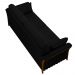 Sofá Decorativo 3 Lugares 222cm Market Veludo Preto G45 - Gran Belo