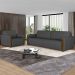 Sofá Decorativo 3 Lugares 223cm Maceió Linho Chumbo G45 - Gran Belo