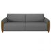 Sofá Decorativo 3 Lugares 223cm Maceió Linho Chumbo G45 - Gran Belo