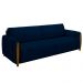 Sofá Decorativo 3 Lugares 223cm Maceió Veludo Azul Marinho G45 - Gran Belo