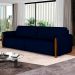 Sofá Decorativo 3 Lugares 223cm Maceió Veludo Azul Marinho G45 - Gran Belo