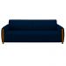 Sofá Decorativo 3 Lugares 223cm Maceió Veludo Azul Marinho G45 - Gran Belo