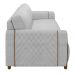 Sofá Decorativo 3 Lugares 223cm Maceió Veludo Cinza G45 - Gran Belo