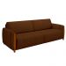 Sofá Decorativo 3 Lugares 223cm Maceió Veludo Marrom G45 - Gran Belo