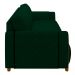 Sofá Decorativo 3 Lugares 223cm Maceió Veludo Verde G45 - Gran Belo