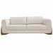 Sofá Decorativo 3 Lugares 250cm Pés em Madeira Buzz Linho Pérola G63 - Gran Belo