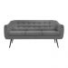 Sofá Decorativo 3 Lugares Pés Palito Cuddle Linho Cinza G17 - Gran Belo