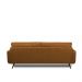 Sofá Decorativo 3 Lugares Paloma 223cm Sala de Estar Pés em Aço Couro Caramelo Manchado G88 - Gran Belo