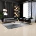 Sofá Decorativo 3 Lugares Sala de Estar Bipartido Base de Madeira Euro 260 cm PU Preto - Gran Belo