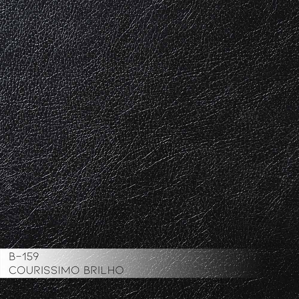 Sofá Decorativo 3 Lugares Sala de Estar Bipartido Base de Madeira Euro 260 cm PU Preto - Gran Belo