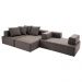 Sofá Decorativo 3 Módulos e 5 Encostos Happiness Com 4 Almofadas Linho Cinza G66 - Gran Belo