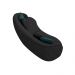 Sofá Decorativo 318cm com Almofadas Redondas Clarke PU Preto G45 - Gran Belo