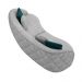 Sofá Decorativo 318cm com Almofadas Redondas Clarke Veludo Cinza Claro G45 - Gran Belo