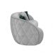 Sofá Decorativo 318cm com Almofadas Redondas Clarke Veludo Cinza Claro G45 - Gran Belo
