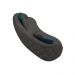 Sofá Decorativo 318cm com Almofadas Redondas Clarke Veludo Cinza G45 - Gran Belo