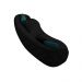 Sofá Decorativo 318cm com Almofadas Redondas Clarke Veludo Preto G45 - Gran Belo