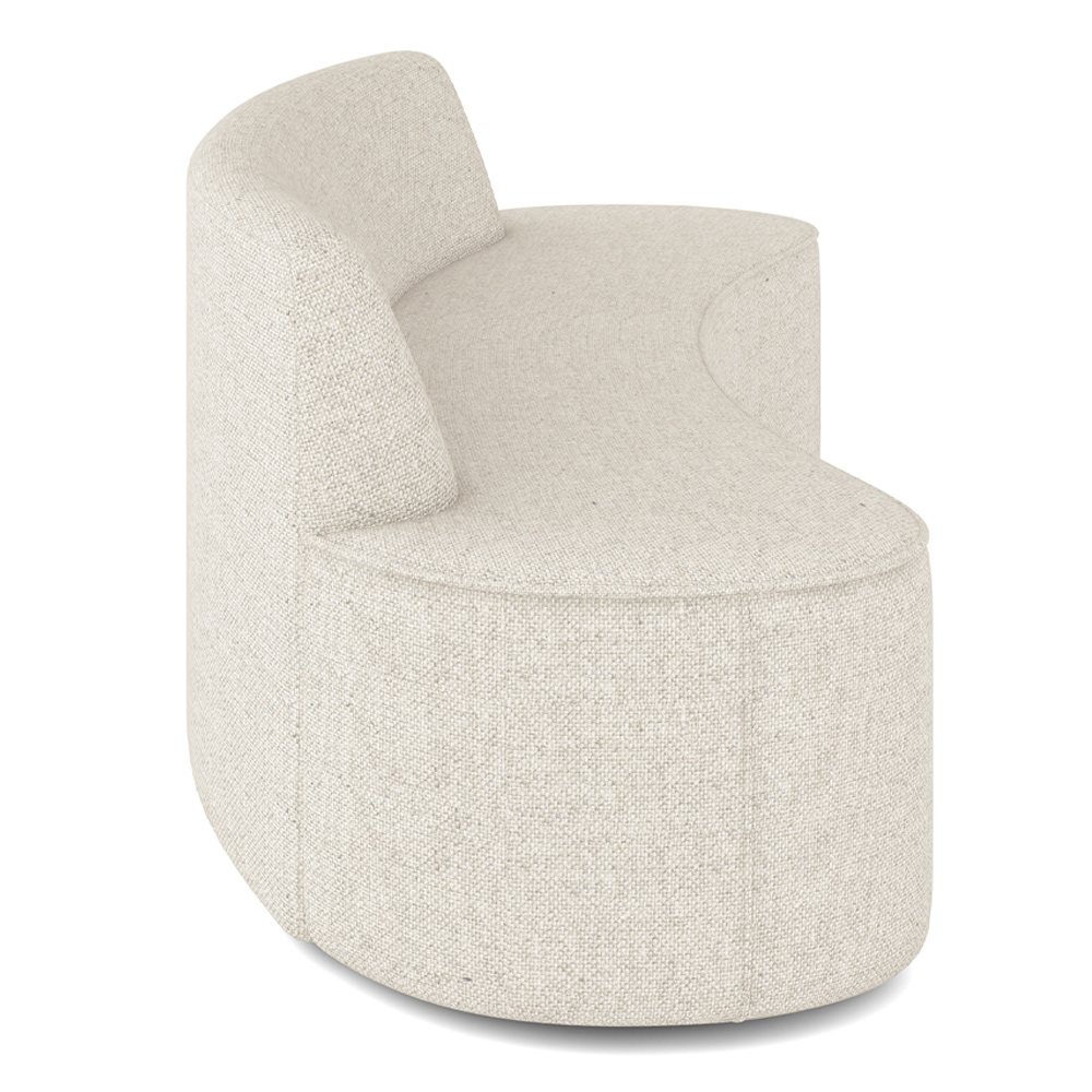 Sofá Decorativo 4 Lugares 230cm Bélgica Curvo Linho Bege G15 - Gran Belo