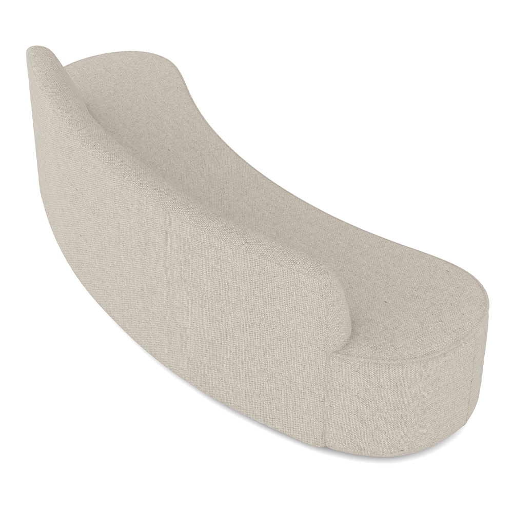 Sofá Decorativo 4 Lugares 230cm Bélgica Curvo Linho Bege G15 - Gran Belo