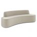 Sofá Decorativo 4 Lugares 230cm Bélgica Curvo Veludo Creme G15 - Gran Belo