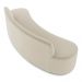 Sofá Decorativo 4 Lugares 230cm Bélgica Curvo Veludo Creme G15 - Gran Belo