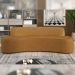 Sofá Decorativo 4 Lugares 260cm Bélgica Curvo PU Caramelo G15 - Gran Belo