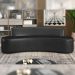 Sofá Decorativo 4 Lugares 260cm Bélgica Curvo PU Preto G15 - Gran Belo