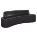 Sofá Decorativo 4 Lugares 260cm Bélgica Curvo PU Preto G15 - Gran Belo