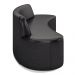 Sofá Decorativo 4 Lugares 260cm Bélgica Curvo PU Preto G15 - Gran Belo
