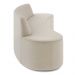 Sofá Decorativo 4 Lugares 260cm Bélgica Curvo Veludo Creme G15 - Gran Belo