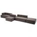Sofá Decorativo 4 Módulos e 5 Encostos Happiness Linho Cinza G66 - Gran Belo