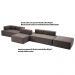 Sofá Decorativo 4 Módulos e 5 Encostos Happiness Linho Cinza G66 - Gran Belo